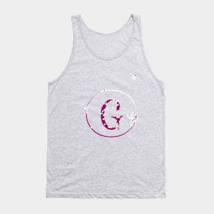 Monogram fairy flowers, letter G Tank Top